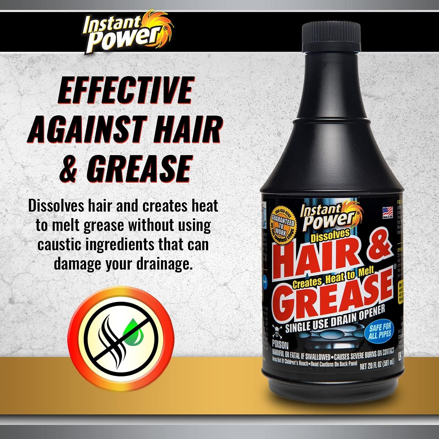 20 oz. Hair and Grease Drain Opener Pipe Plumbing Cleaner Clog Remover