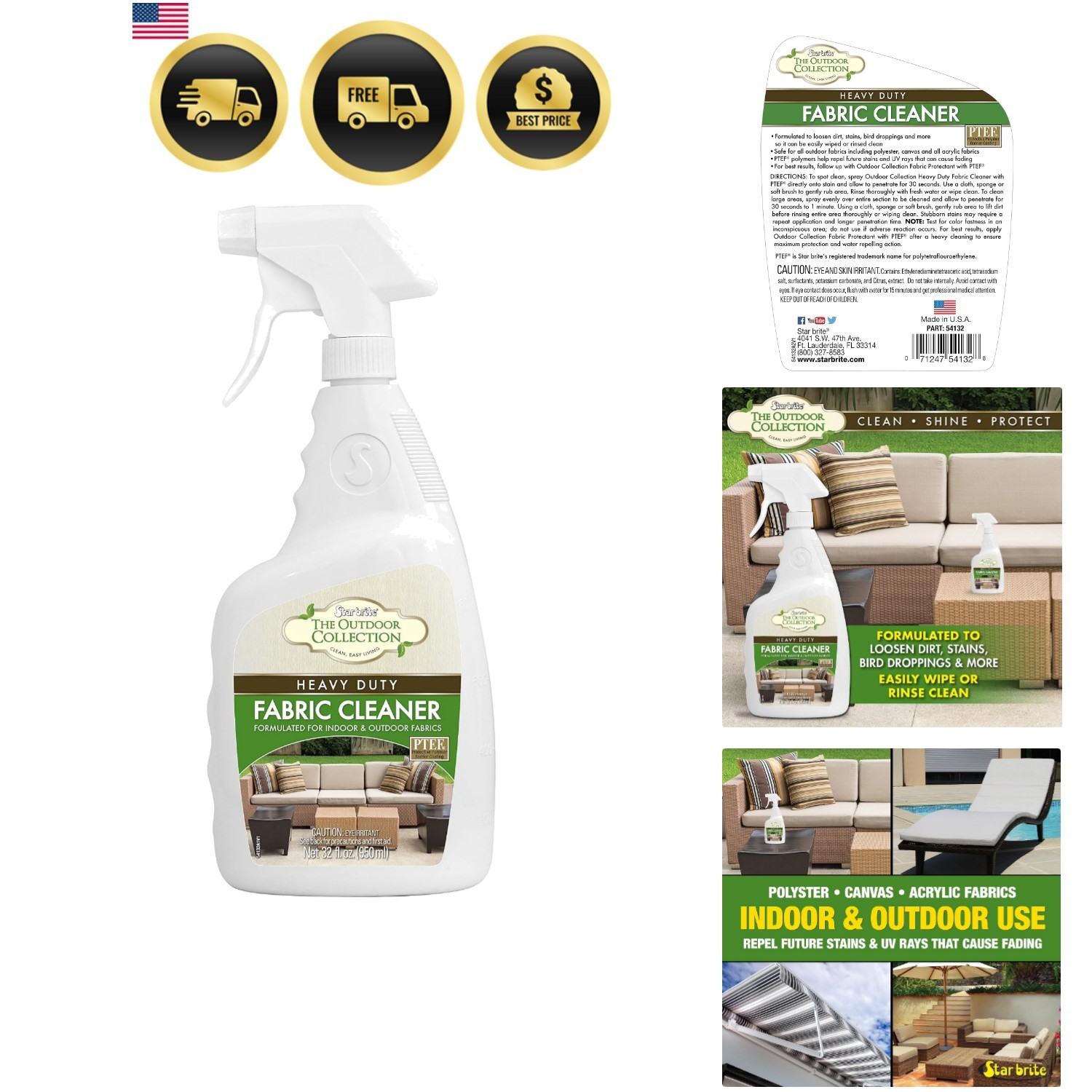 Outdoor Collection Fabric Cleaner Spray – Ultimate Stain Remover for Outdoor …