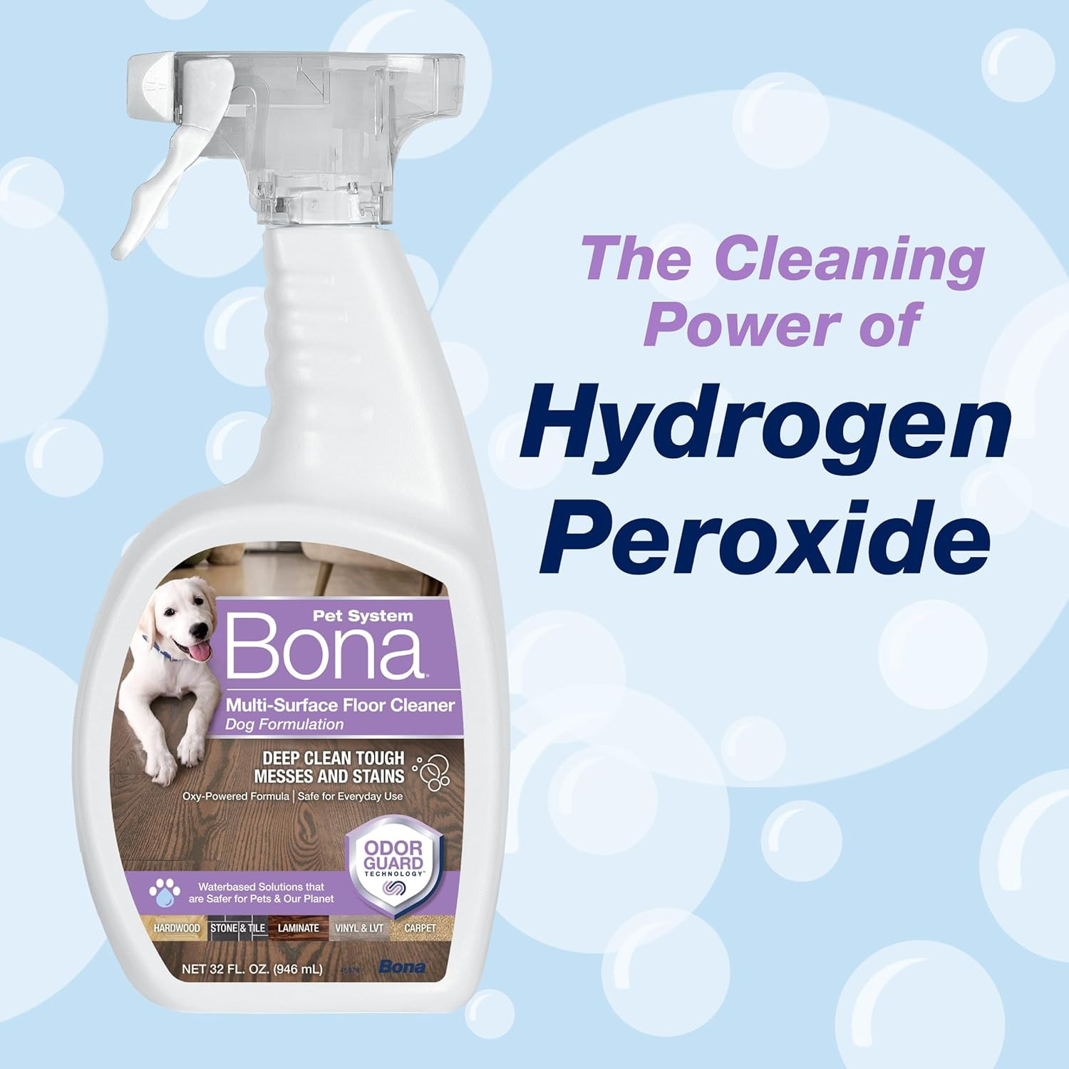 Bona Pet System Multi-Surface Floor Cleaner, Dog Formulation 32 Oz (Pack of 2)