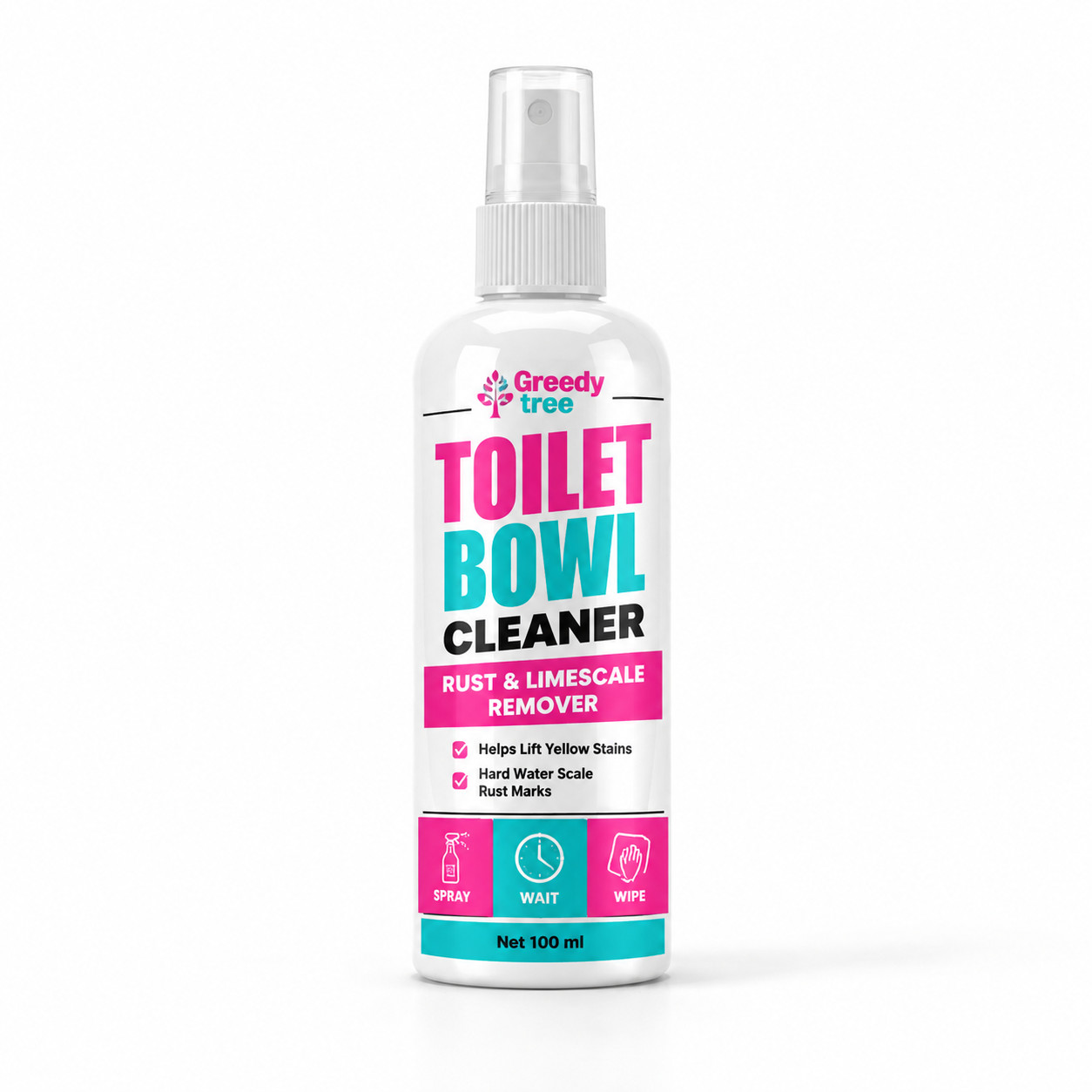 Small Bathroom Cleaning Spray for Toilet Sink Tub and Faucet Stains