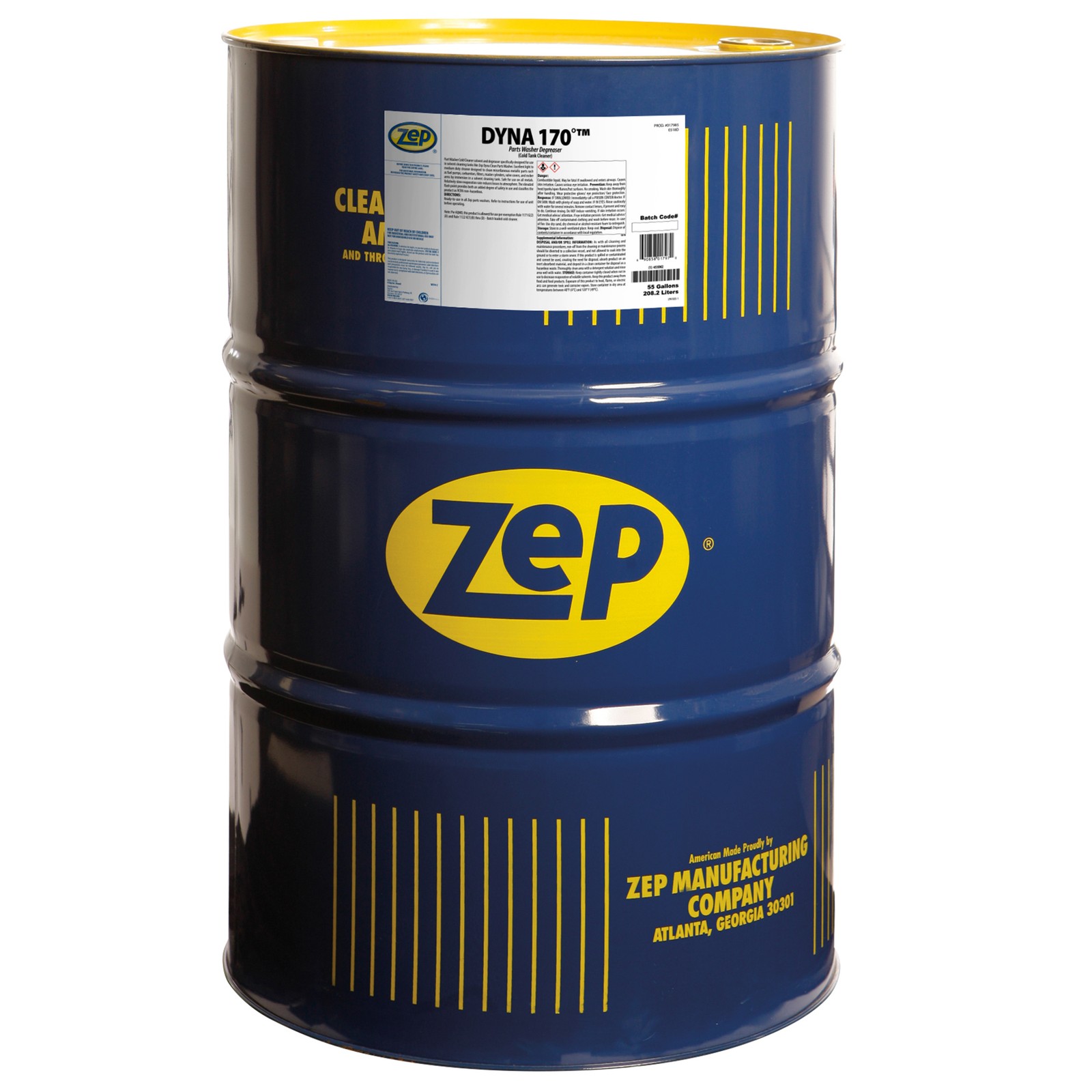 Zep Dyna 170 Parts Washer Degreaser – 55 Gallon (Drum) 17985 – Cold Tank Cleaner