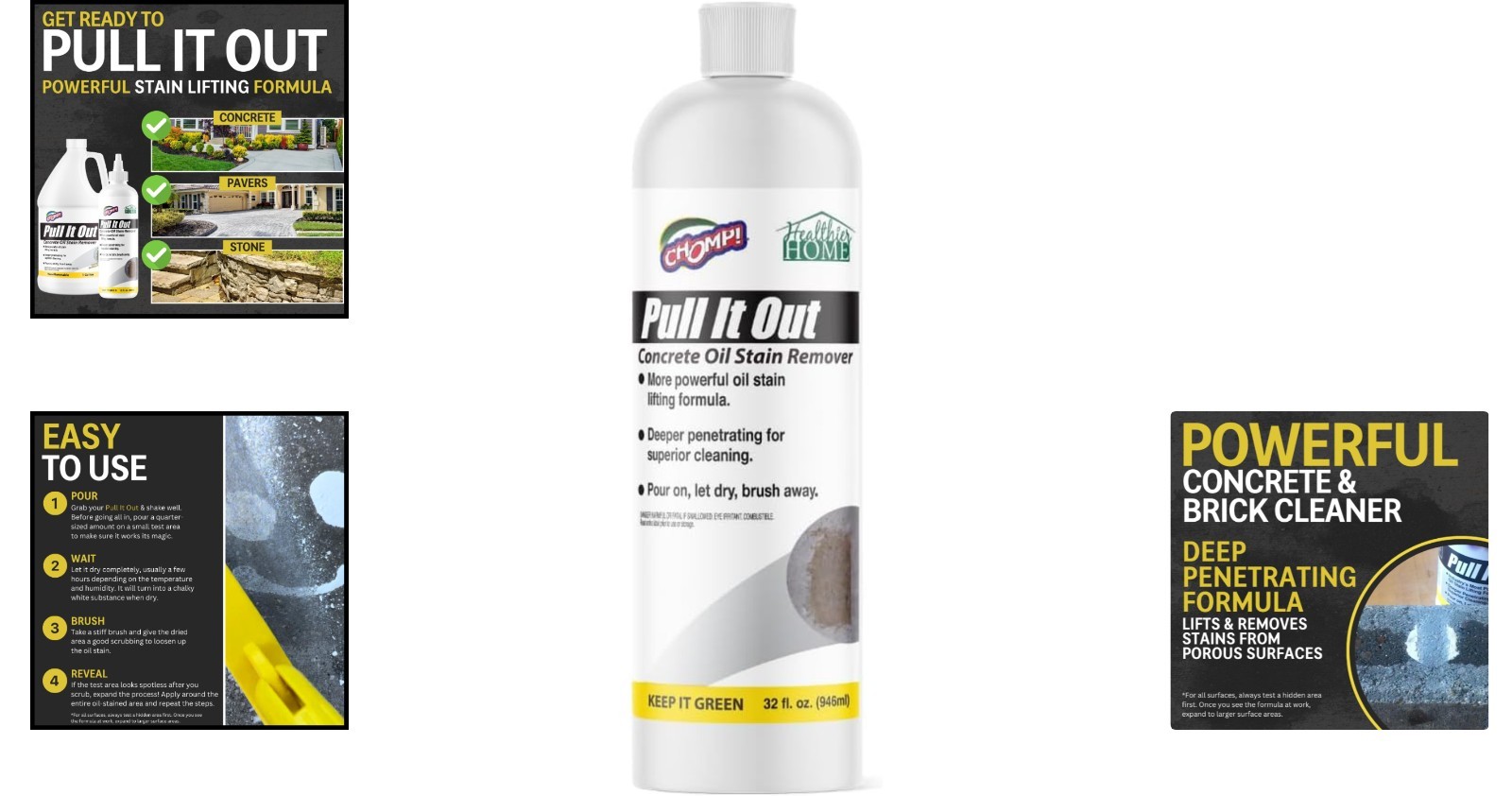Chomp Concrete Oil Stain Remover 32 Fl Oz Garage Driveway