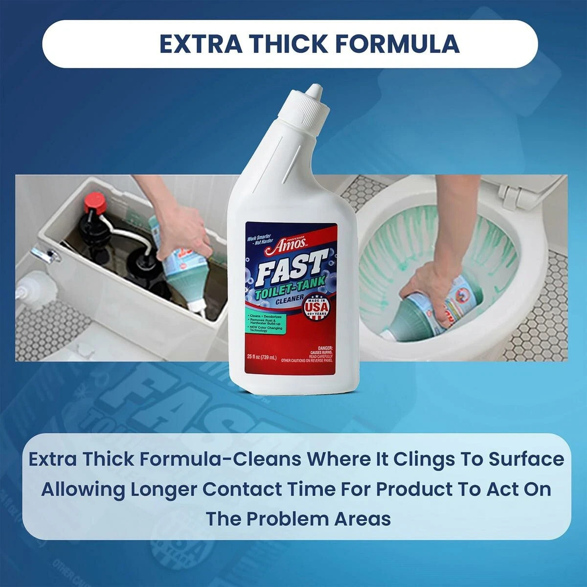 Professor Amos FAST, Toilet & Tank Concentrate Cleaner 33 oz Eucalyptus Mint