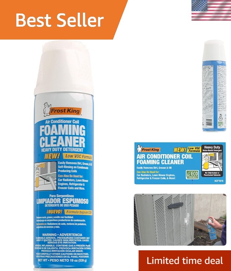 Effortless Coil Cleaning – Frost King Foam Cleaner, 19oz, Low VOC Formula