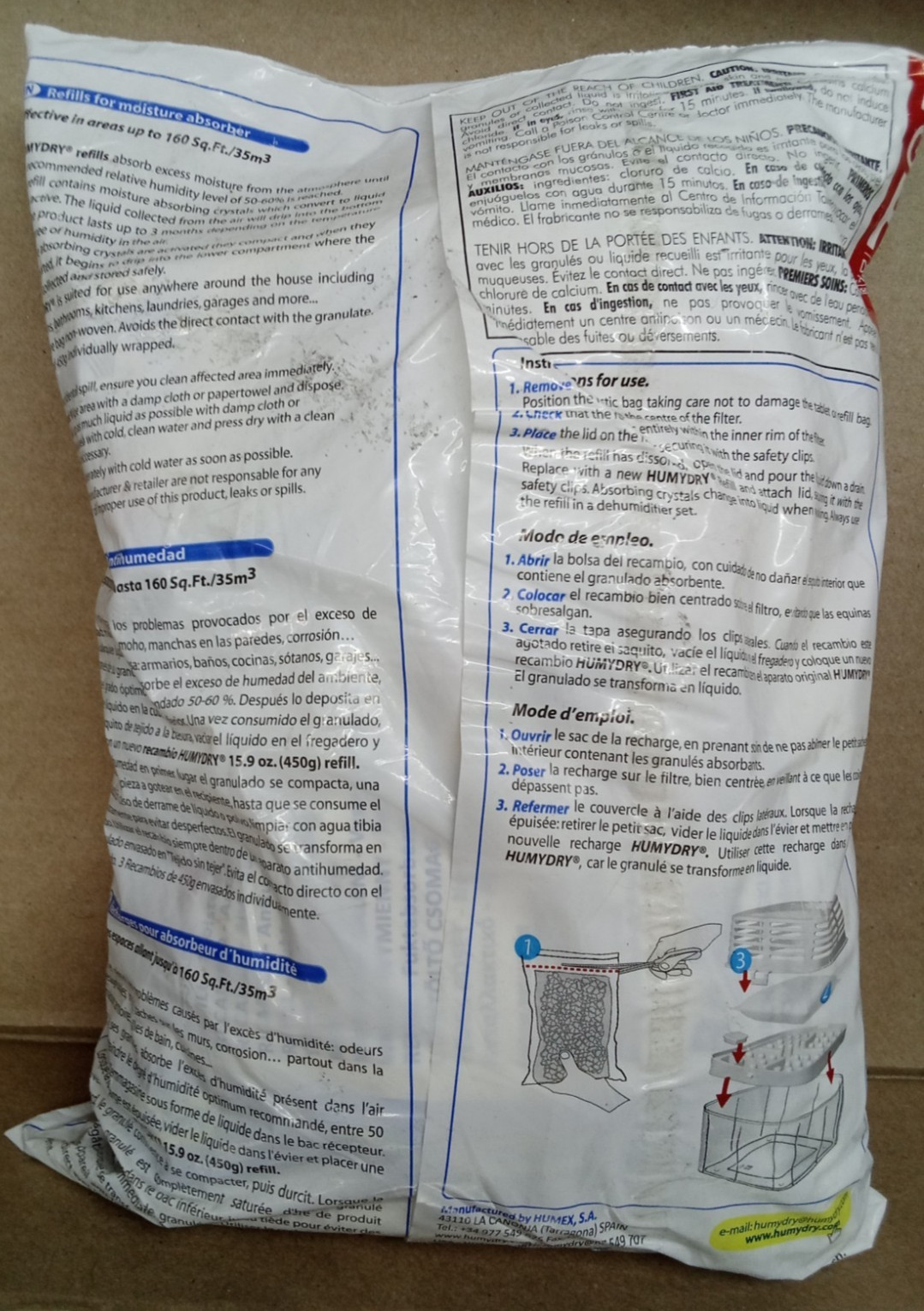 Humydry Moisture Absorber Refills Premium 450 – 3 Refills: 15.9oz EACH (-)