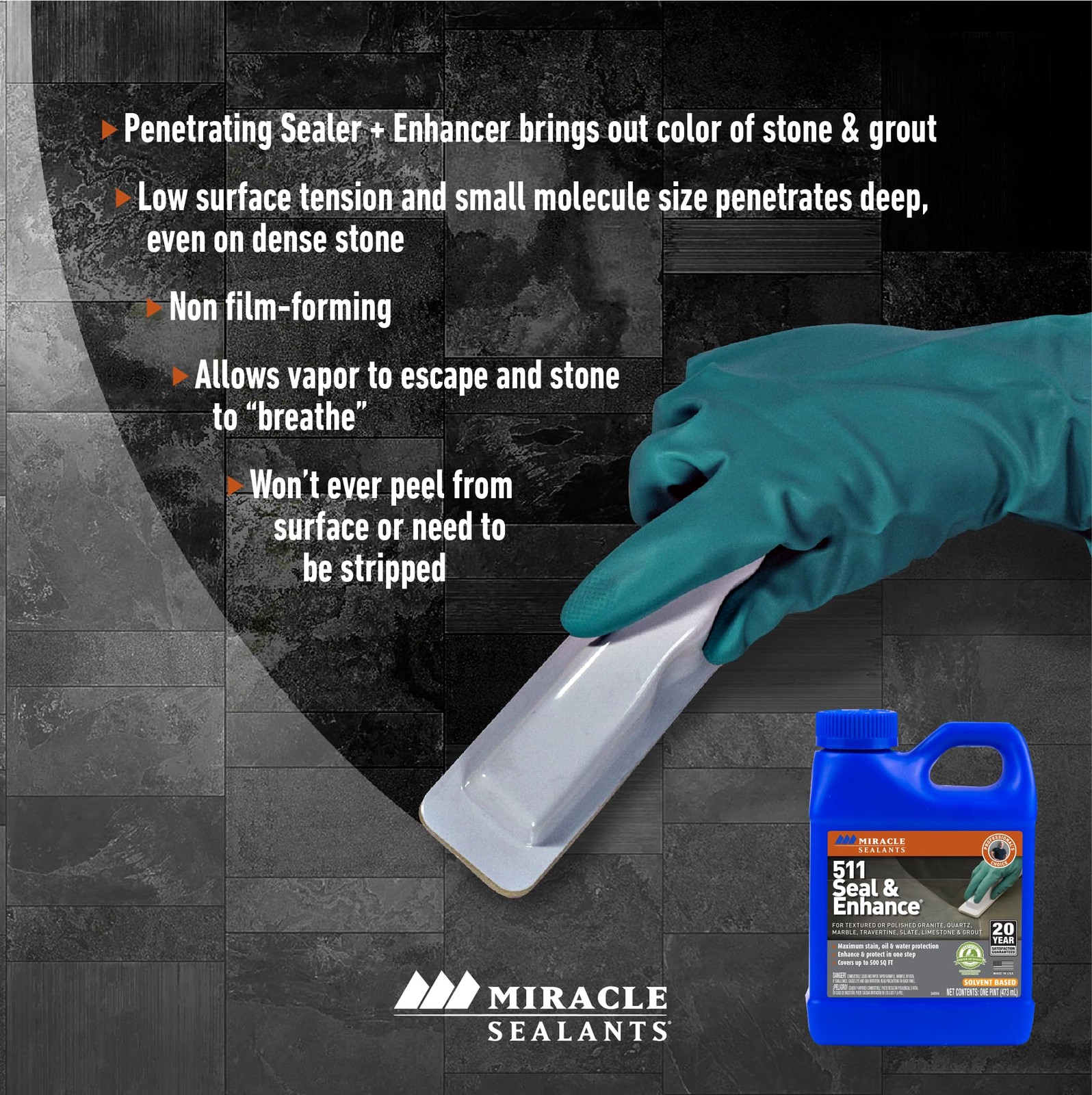 Miracle Sealants 511 Seal & Enhance Premium Enhancing Sealer for Stone & Tile…