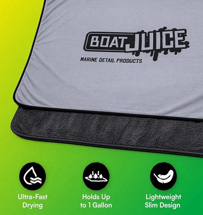 Boat Juice Exterior Cleaner 32oz + Rapid Dry Microfiber Towel 28×26 Bundle New