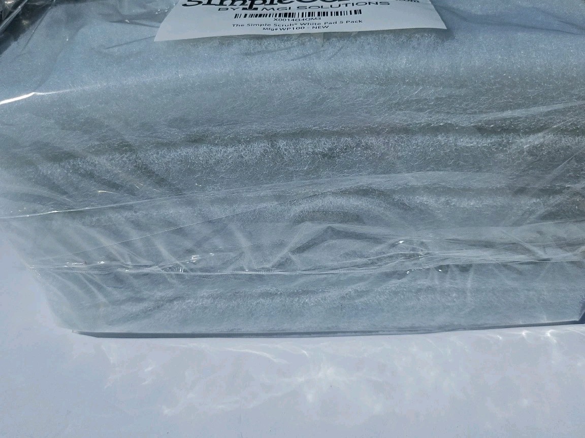 1 PACK OF 5 The Simple Scrub Tile Cleaning White Pads WP100