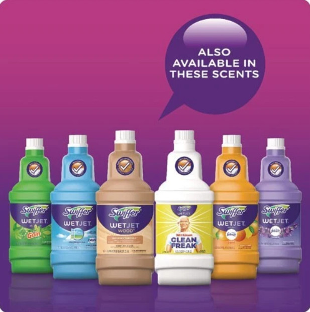 Swiffer WetJet System Cleaning-Solution Refill, Lavender Scent, 1.25 L, 4/Carton