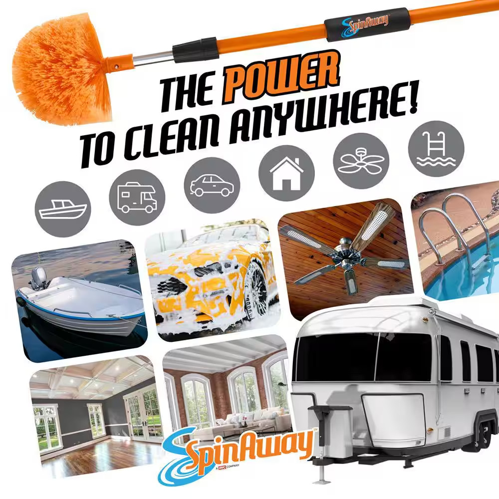 Extendable Multi-Purpose Drill Powered Rotary Scrubber Cleaning Brush