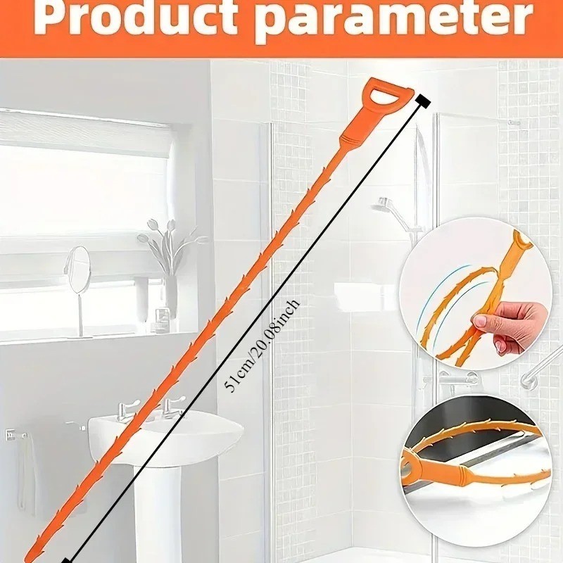 5PCS Drain Cleaning Tools Set – Toilet, Kitchen, Bathroom Clog Remover