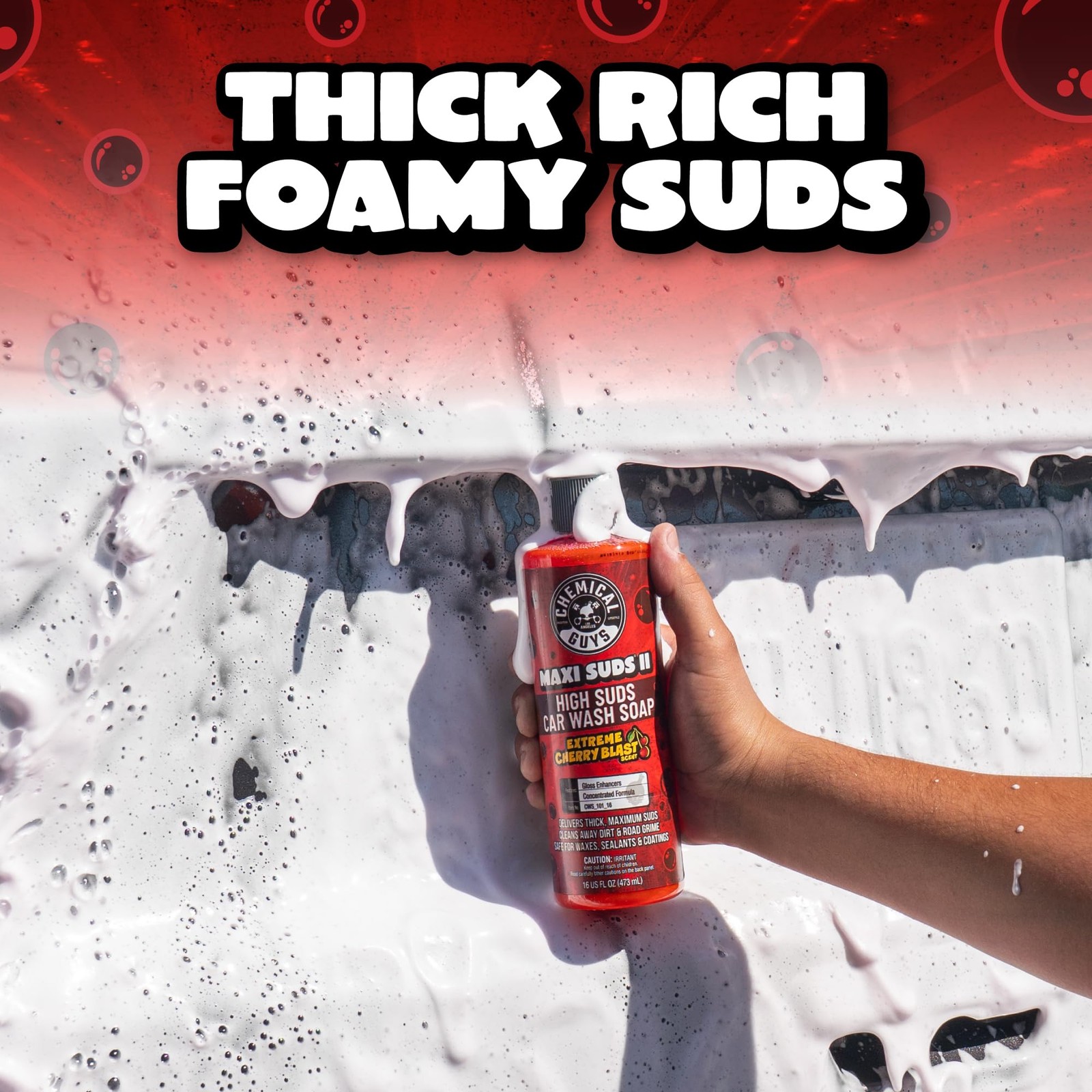 Foaming Car Wash Soap Cherry Scent for Cannons and Buckets 128 oz