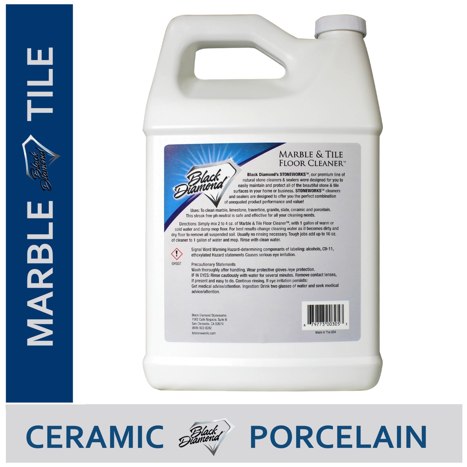 Marble Tile Floor Cleaner No-rinse Concentrate Ceramic Porcelain Granite