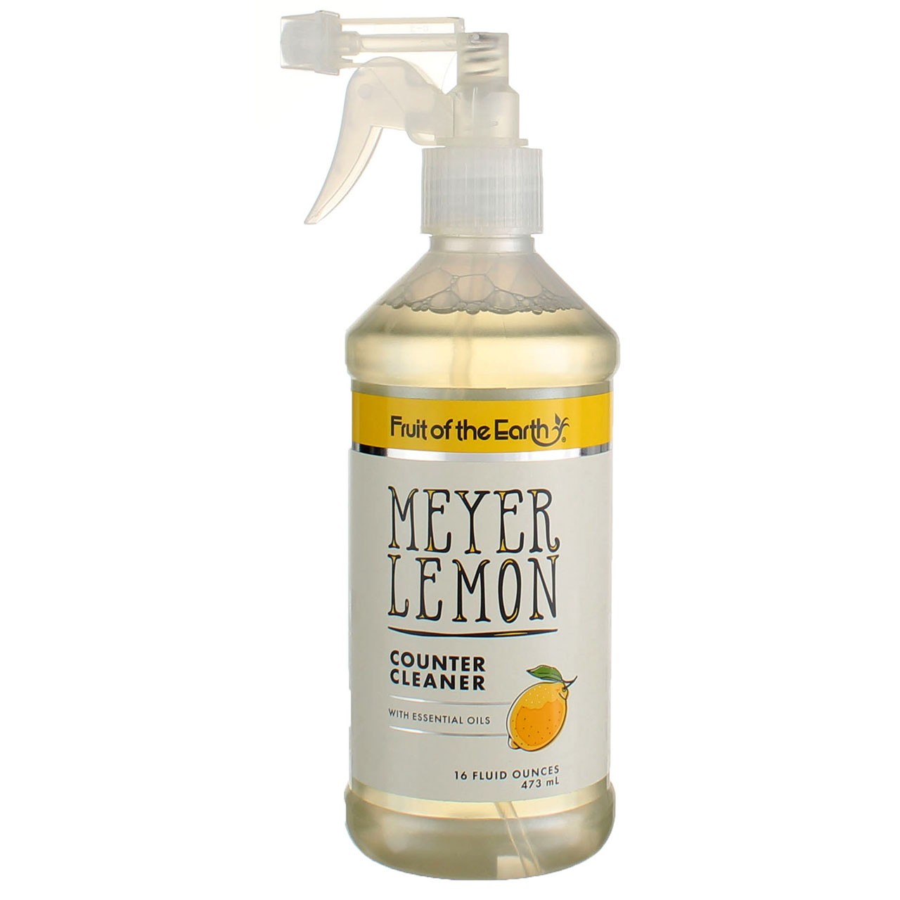2 Pack Fruit Of The Earth Meyer Lemon Counter Cleaner, Lemon, 16 fl oz