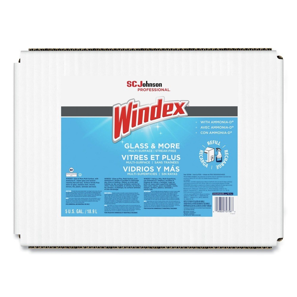 Windex 696502 5 Gal Bag-in-Box Dispenser Glass Cleaner w/ Ammonia-D (1/CT) New