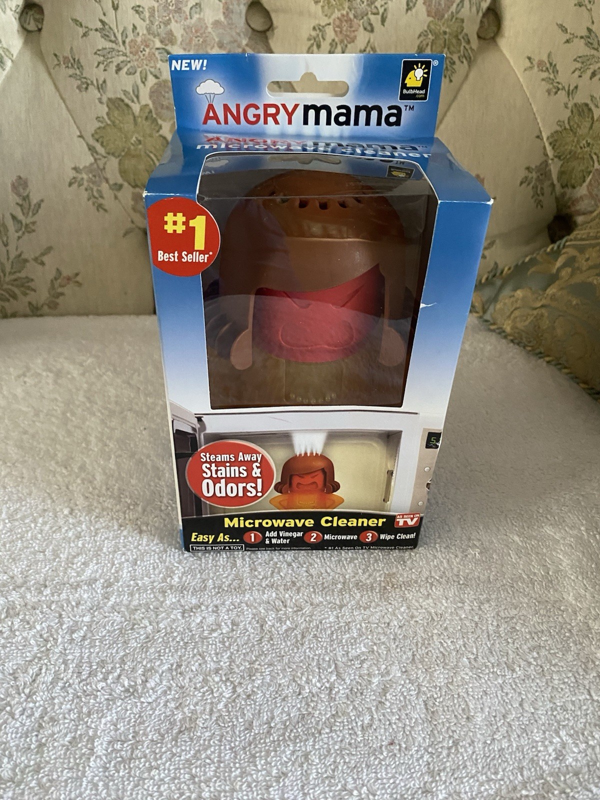 NEW Angry Mama Easy Microwave Steam Stains & Odors Cleaner Cleanser Funny Gift