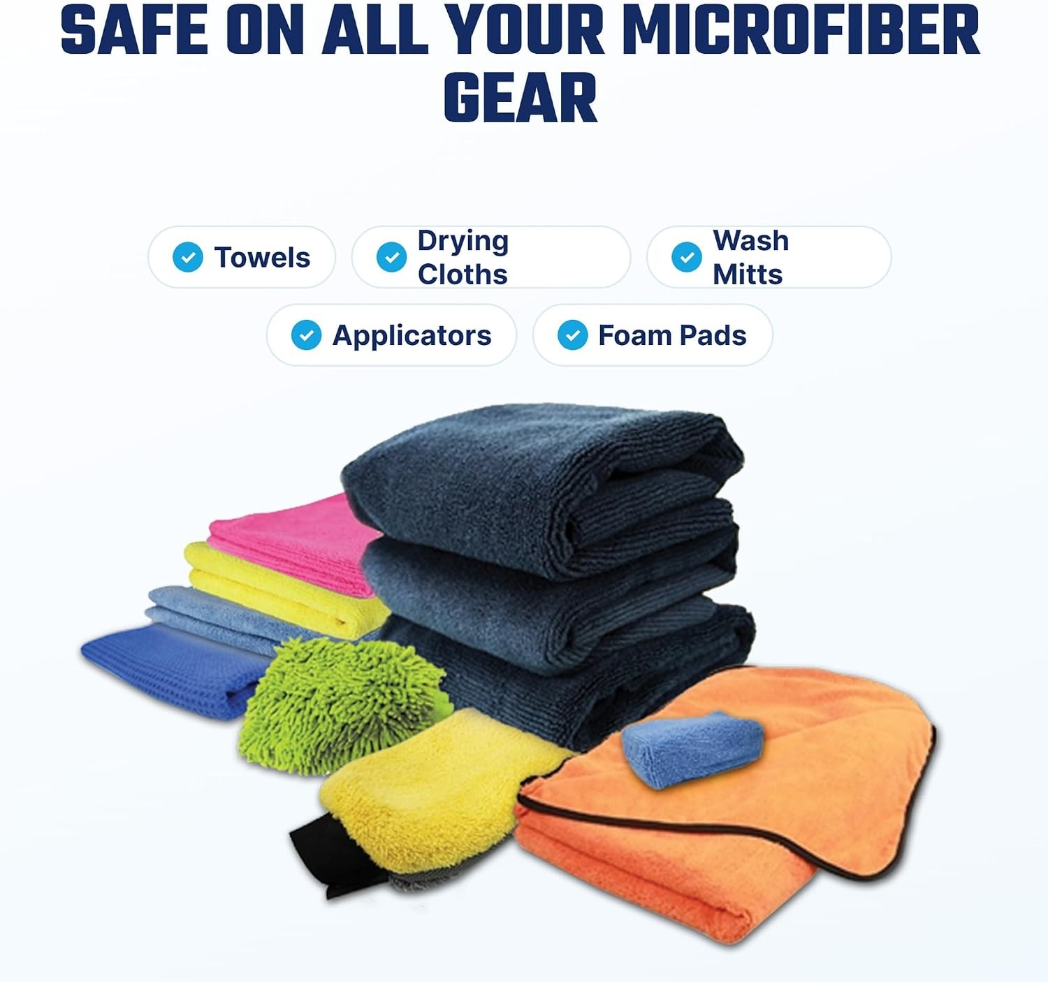 Microfiber Wash & Towel Detergent, Deep Clean, Orange, 16 oz | Concentrated