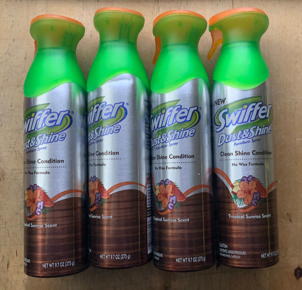 Swiffer Dust & Shine Spray Tropical Sunrise Scent 9.7 Oz Discontinued Lot Of 4