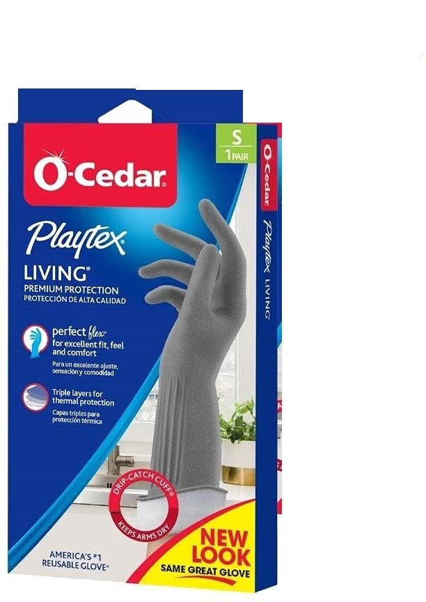 Playtex Living Cleaning Gloves w/ Drip Catch Cuff Small – 1 Pair – EACH