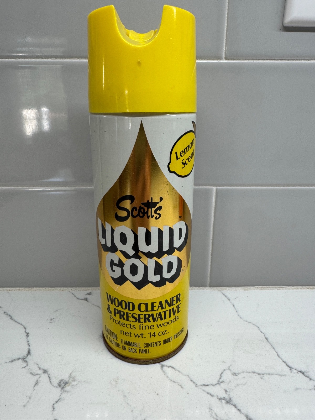 Vintage Scott’s Liquid Gold 14 oz Lemon Scent Wood Cleaner & Preservative