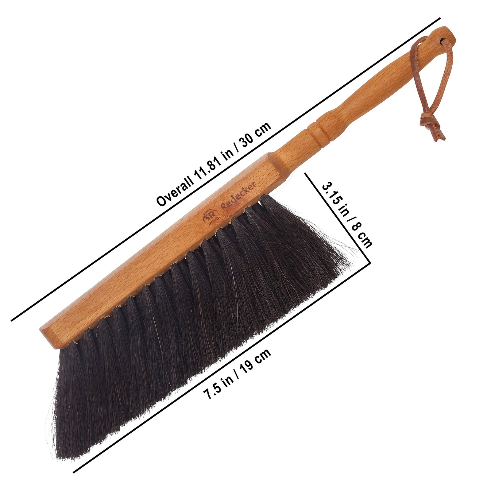 REDECKER Horsehair Fiber Hand Brush and Dust Pan Set – Wooden Broom and Dustp…