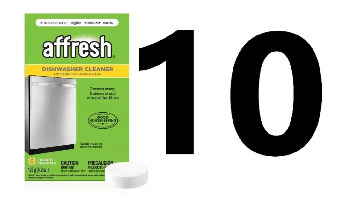 10 BOXES Affresh W10549851 Dishwasher Cleaner 6 Tablets in EACH BOX TOTAL OF 60