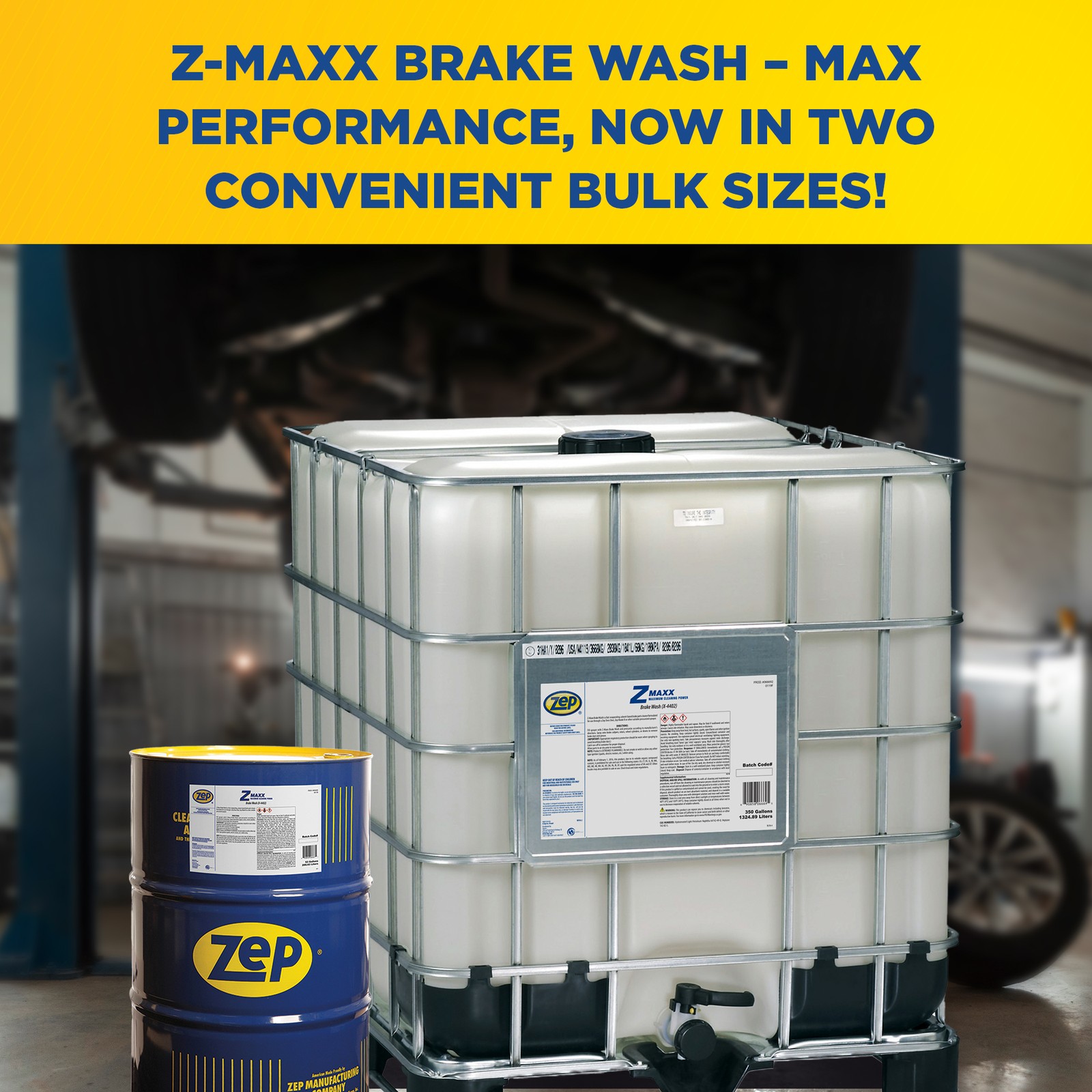Zep Z-Maxx Brake Wash – 53 Gallon (1 Drum) 66685 – Fast-Acting, Non-chlorinated,