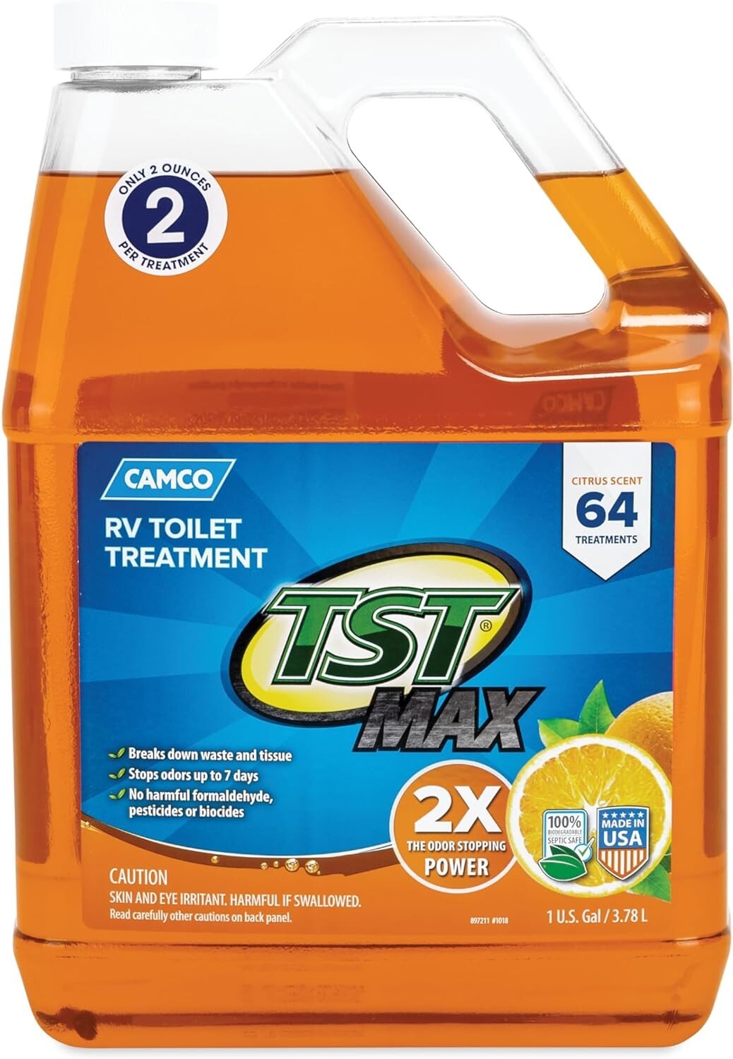 Camco TST MAX Camper / RV Toilet Treatment (Pack of 1) | Septic Safe Formula,Gal