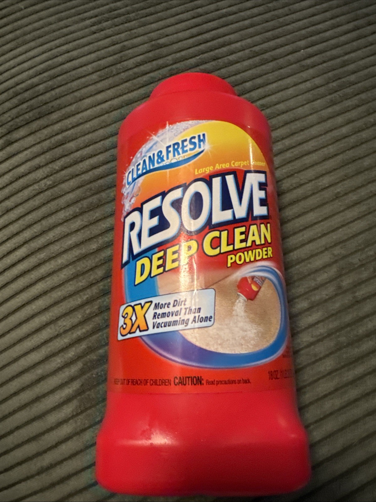 New Resolve Pet Expert Carpet Moist Powder Large Area 18 Oz Cleaner Dog Cat