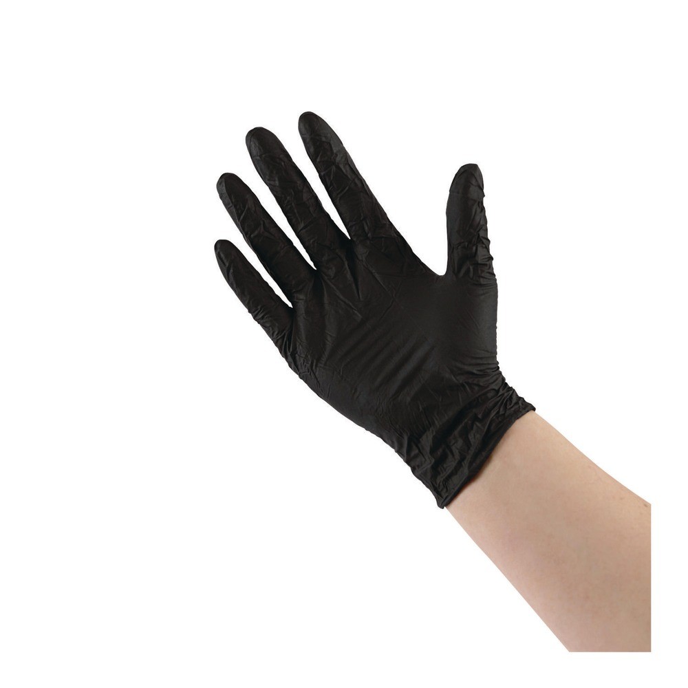 Boardwalk 396SBXA 4.4 mil Disposable Nitrile Gloves – Small, Black (100/Box) New