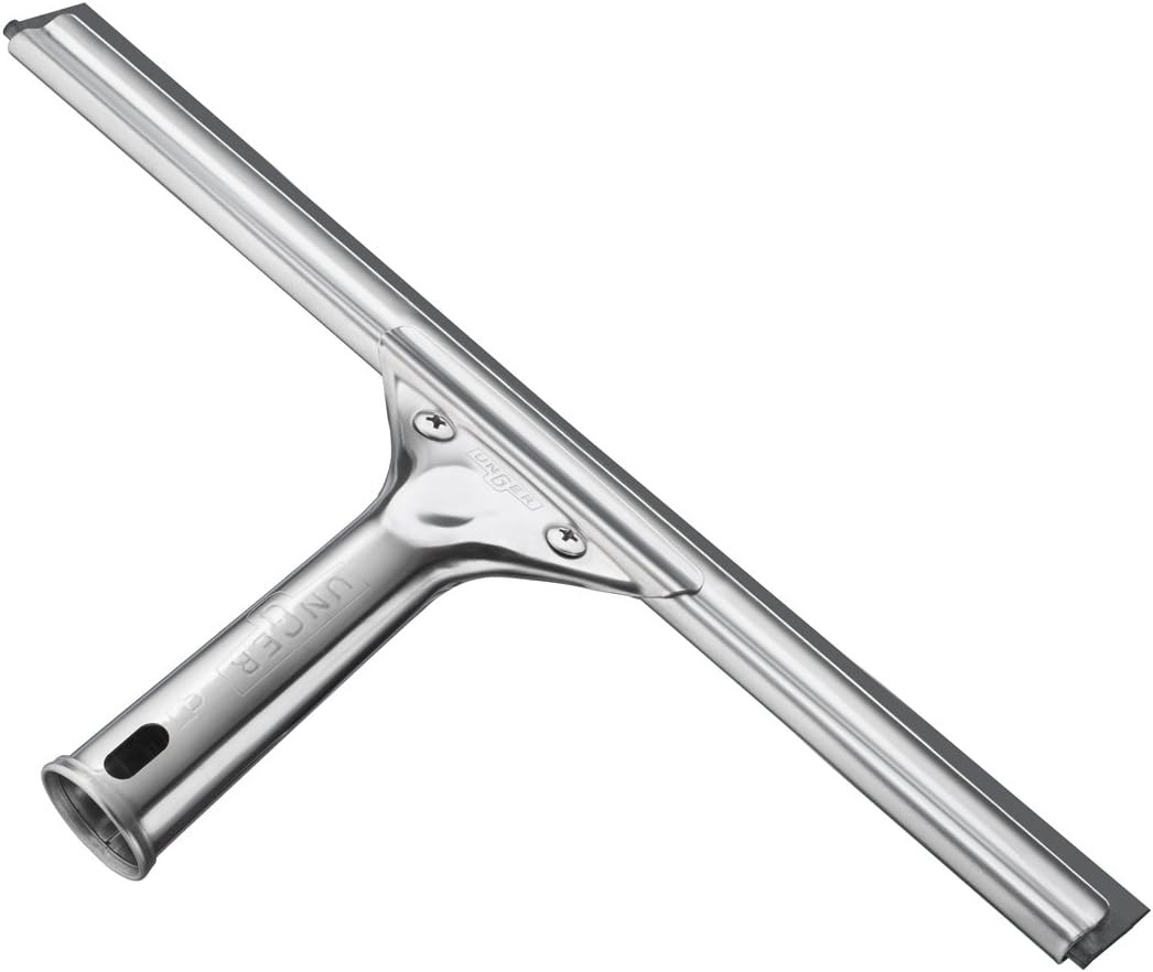 Unger Professional 12” Stainless Steel Window & Glass Cleaning Squeegee