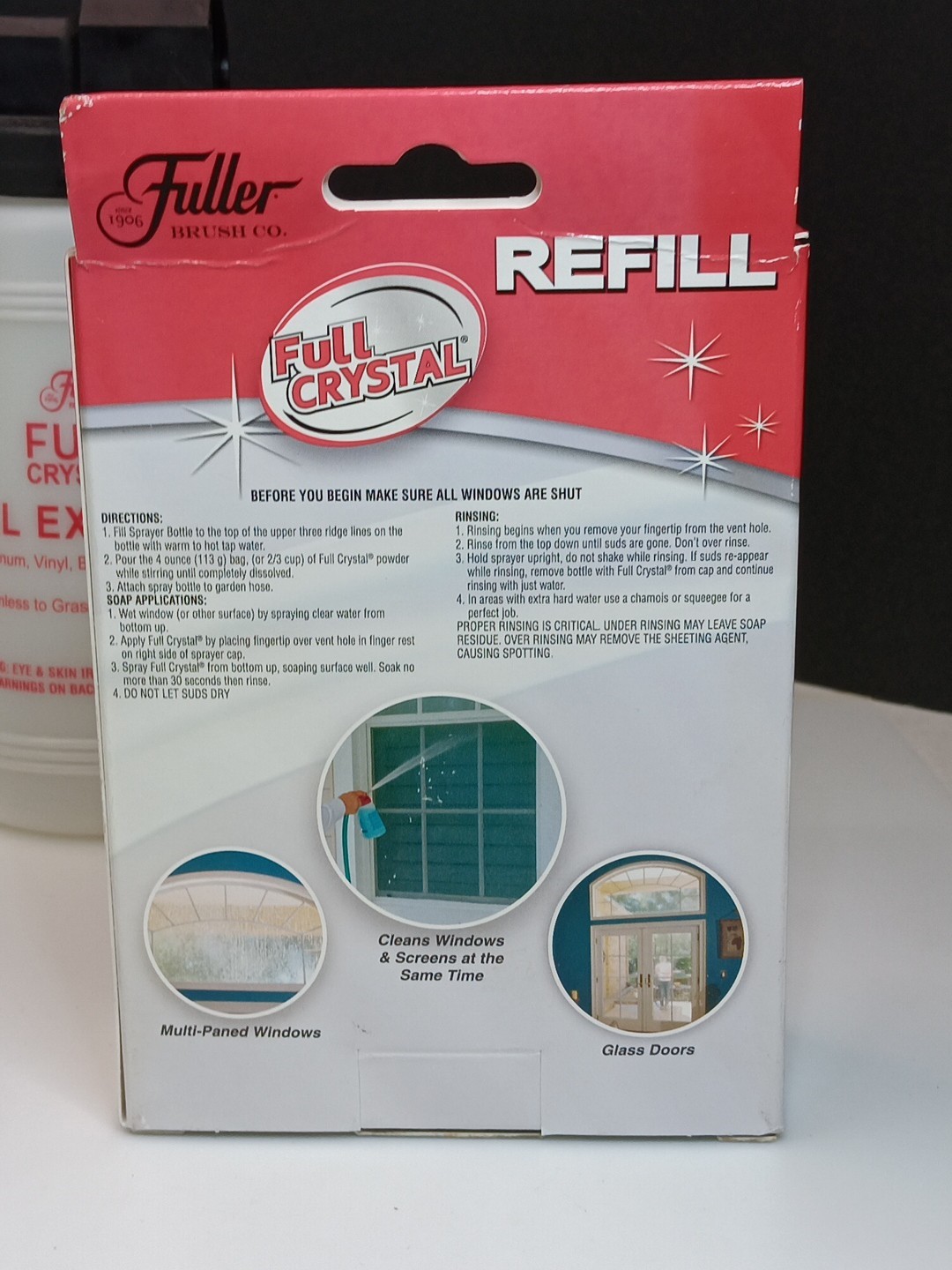 Compelet KIT Fuller Brush-Full Crystal Cleaner Bottle & -Exterior/Winow Cleaner
