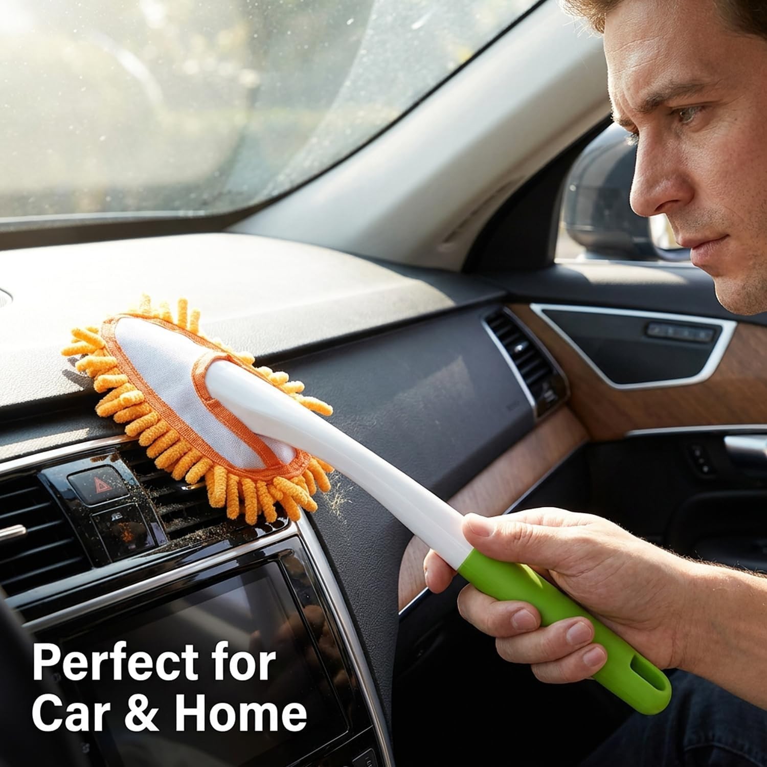 4 Pcs Microfiber Duster for Household Cleaning,Hand Washable Dusters,Replaceable
