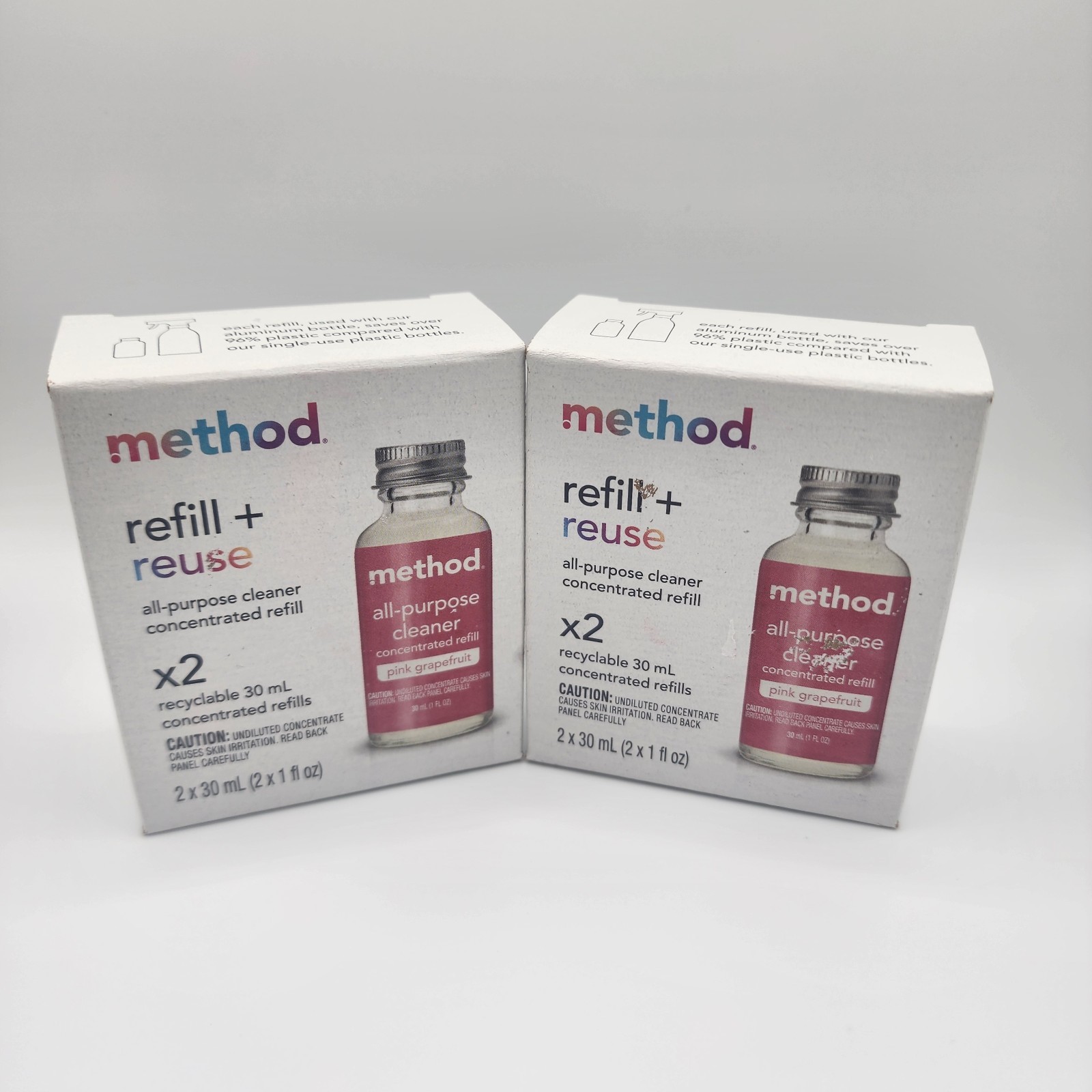 METHOD Refill + Reuse ALL PURPOSE CLEANER – Pink Grapefruit – LOT OF 2 X 2