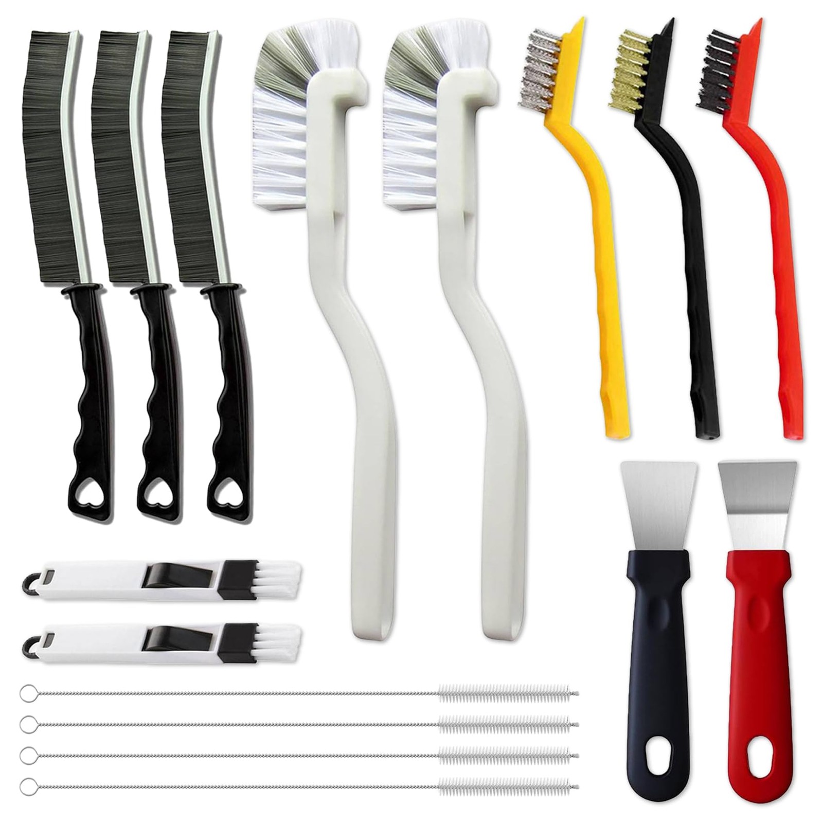 16Pcs Crevice Cleaning Brush Set Hard Bristle Scrub Brushes for Deep Cleaning