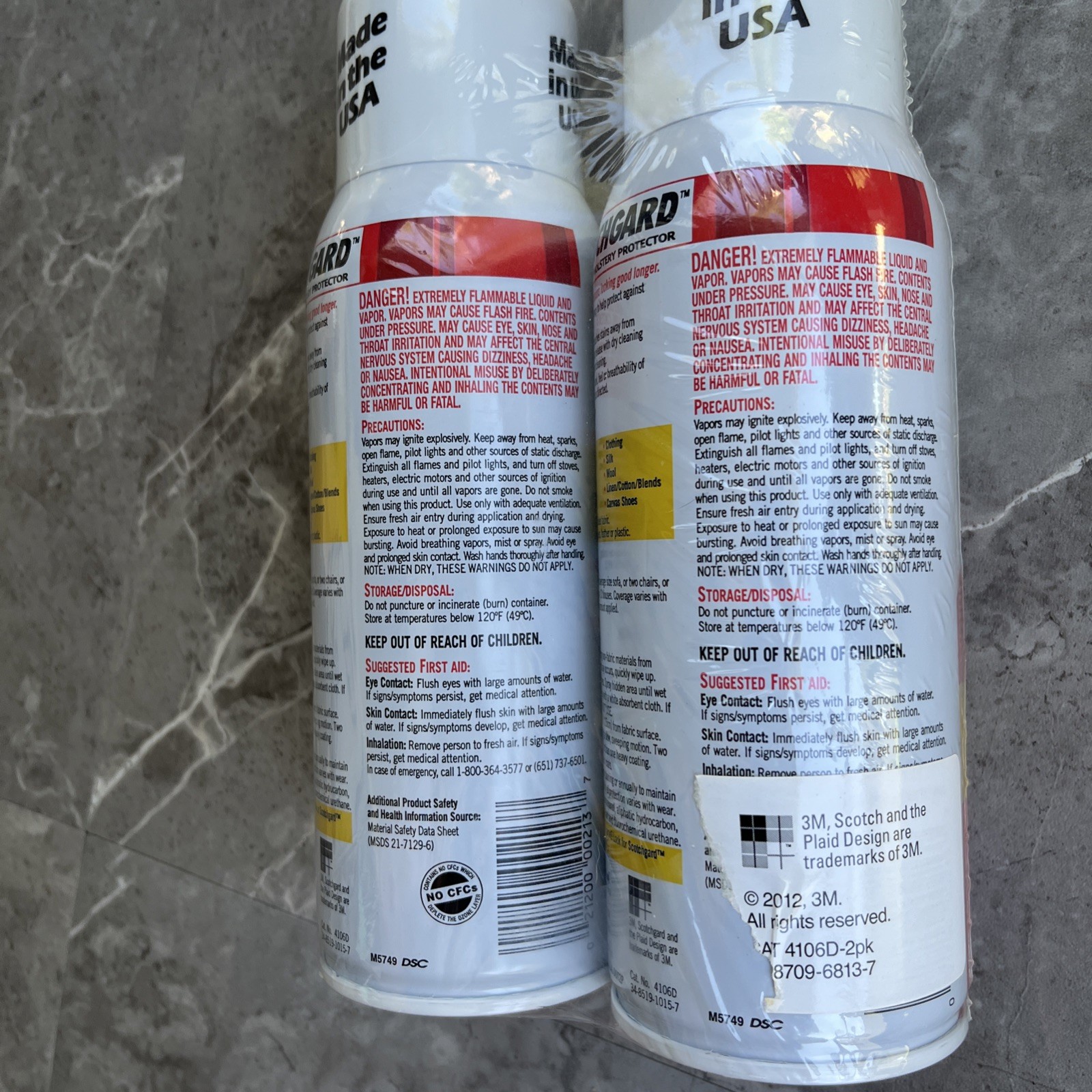 Scotchgard original Discontinued Fabric Upholstery Protector 2 Cans 10 oz ea NEW
