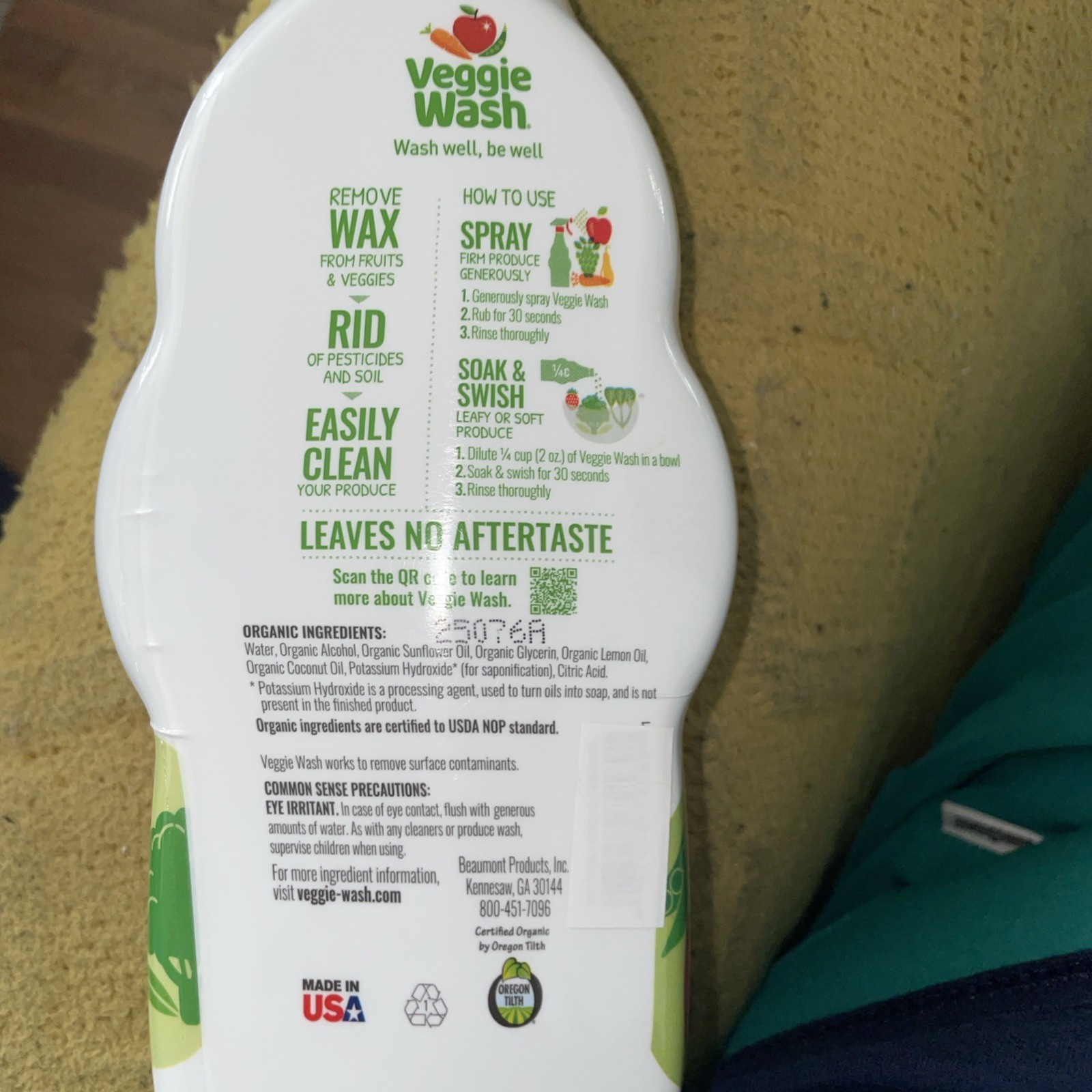 Veggie Wash Organic 16 -fl oz Fruit & Vegetable Wash