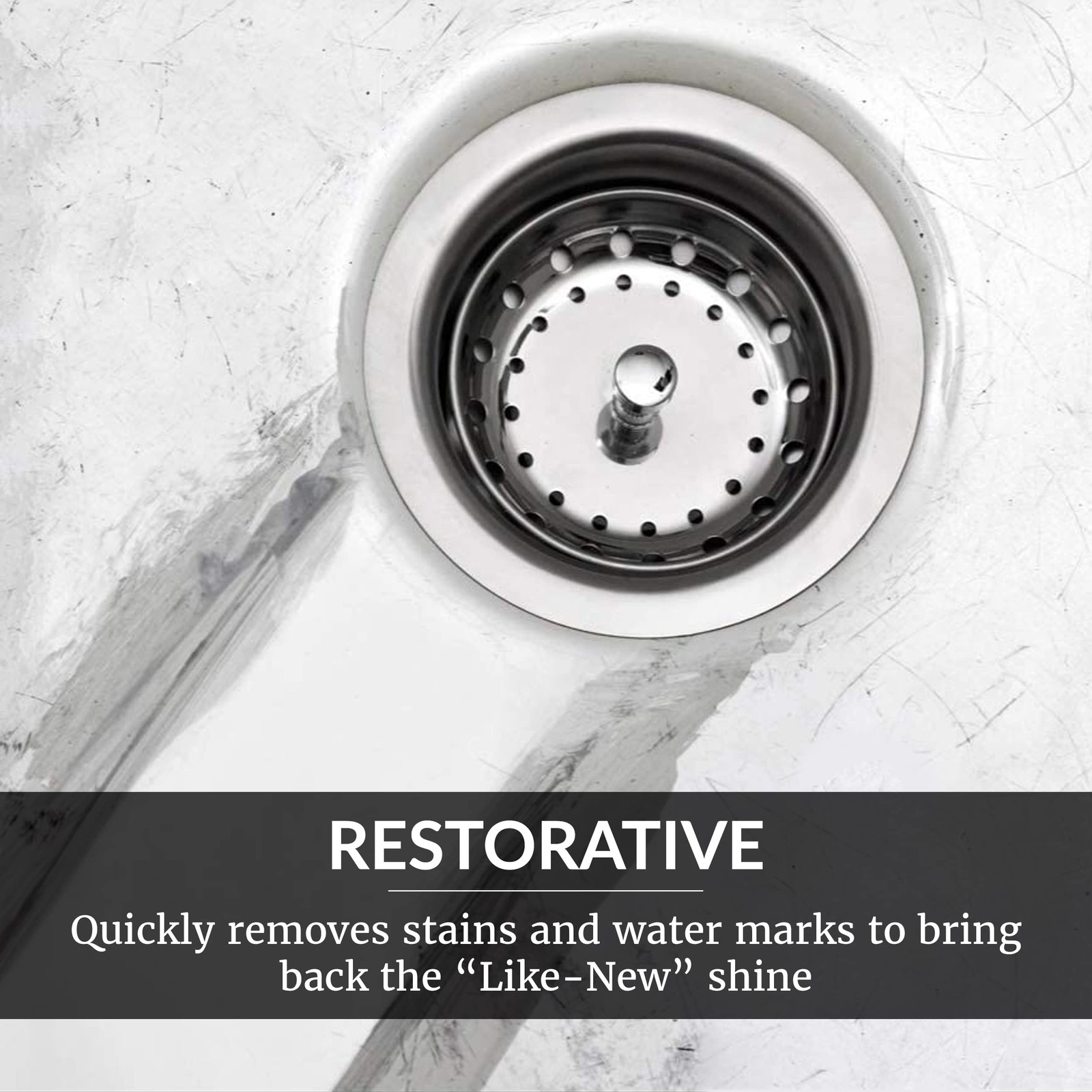 HOPE’S Perfect Sink Cleaner and Polish, Restorative, Removes Stains, Cast Iron,