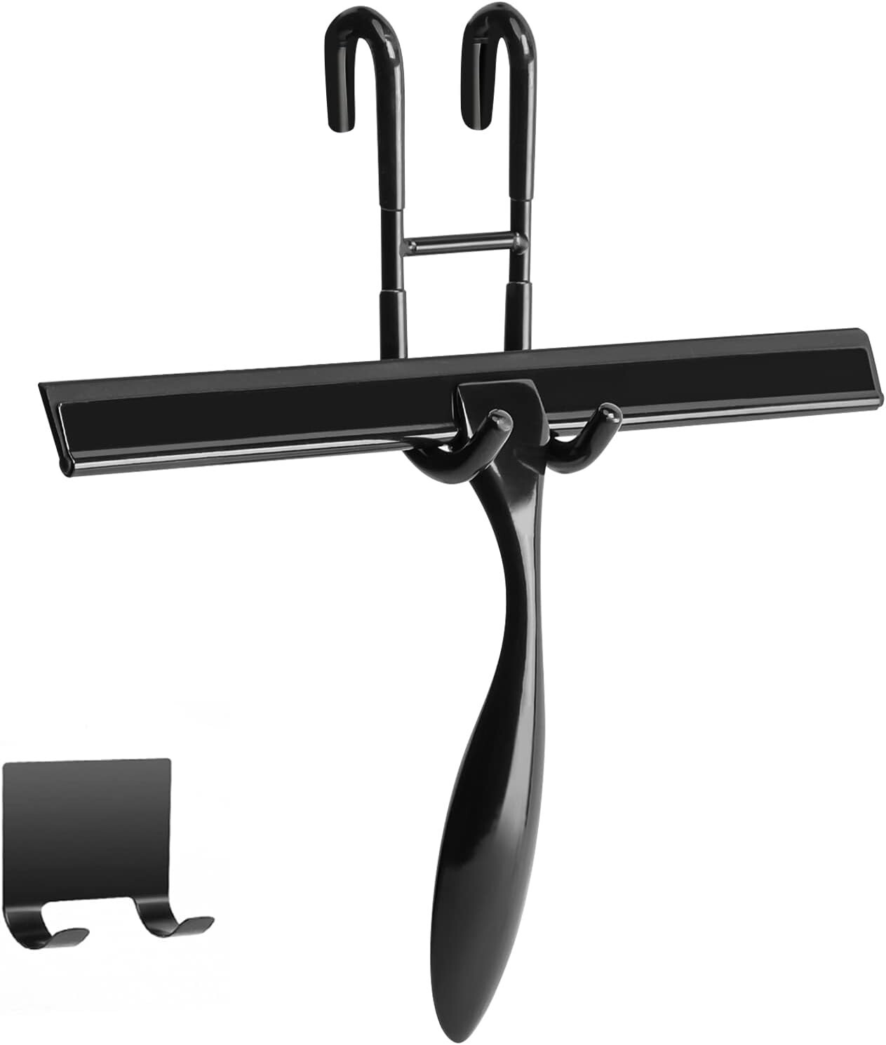 Lightweight Black Shower Squeegee Set – Streak-Free Clean for Glass & Mirrors