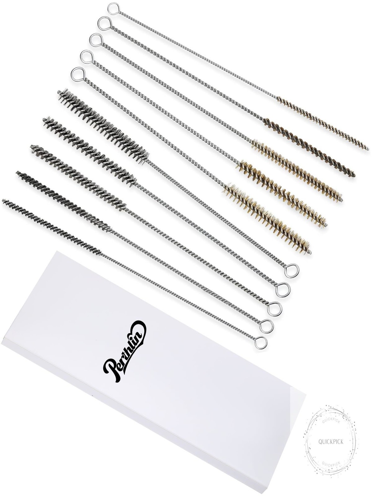 10 Pieces Wire Tube Brushes Bulk for Cleaning Pipe Tube Brass Stainless Steel Ro