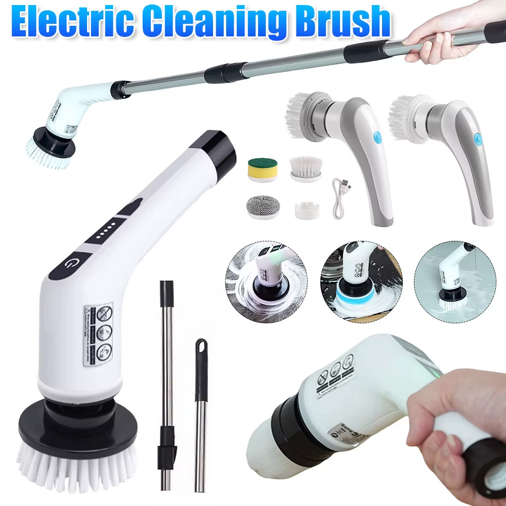 Electric Spin Scrubber Cordless Cleaning Brush Portable Shower Cleaning Brush