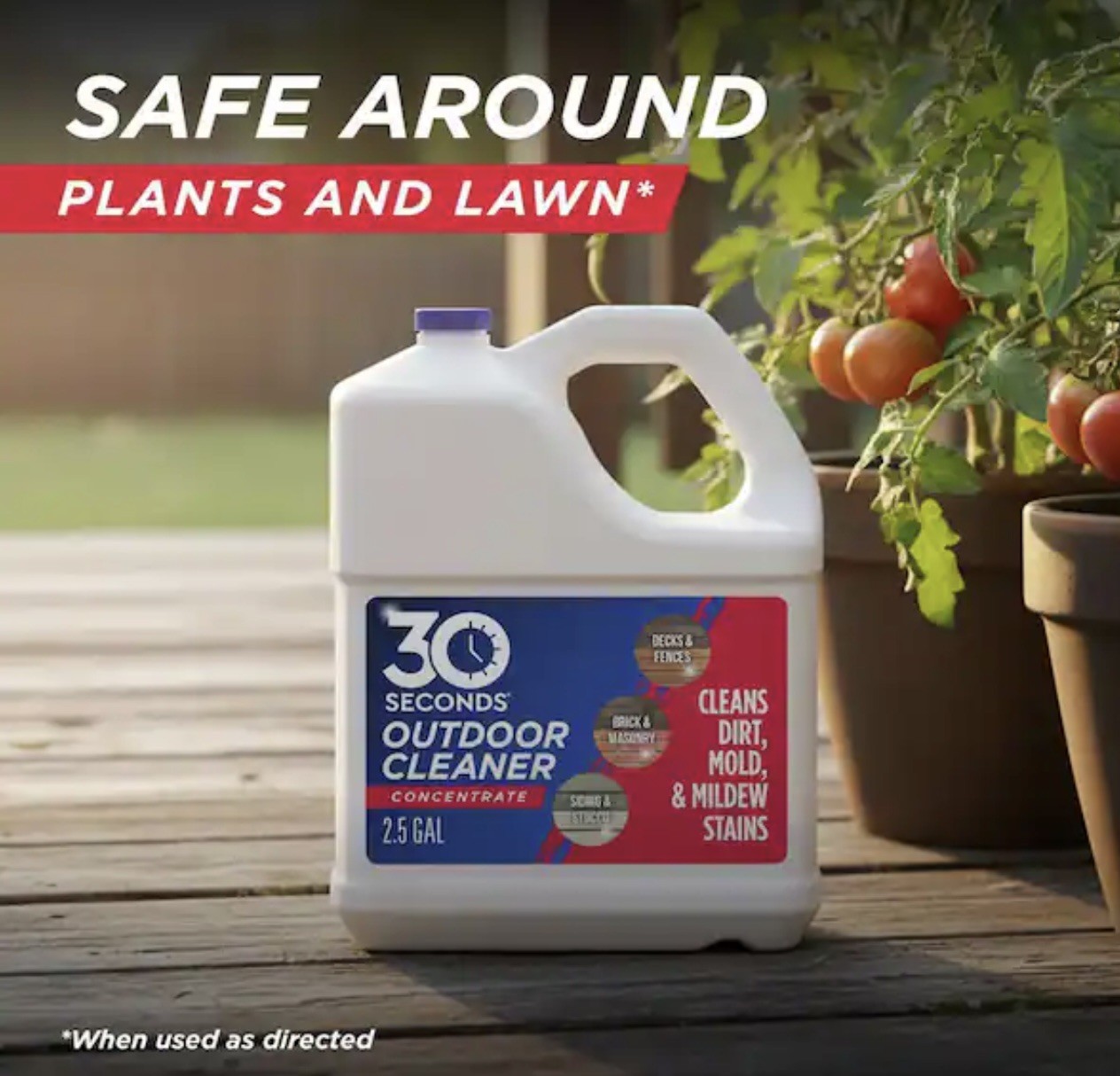30 Seconds 2.5 Gal. Outdoor Cleaner Concentrate New- Algae, Mildew, Mold, Stains