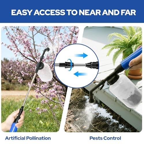 Diatomaceous Earth Powder Duster 250ml – Adjustable 17-50″ Sprayer, Ergonomic Ap