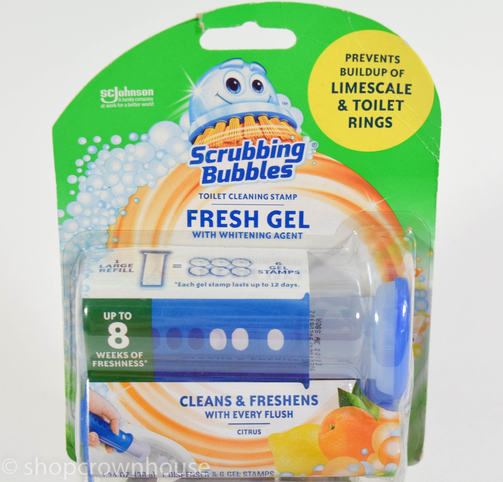 1 Kit = Scrubbing Bubbles Fresh Gel Toilet Bowl Cleaner CITRUS Device & Refill