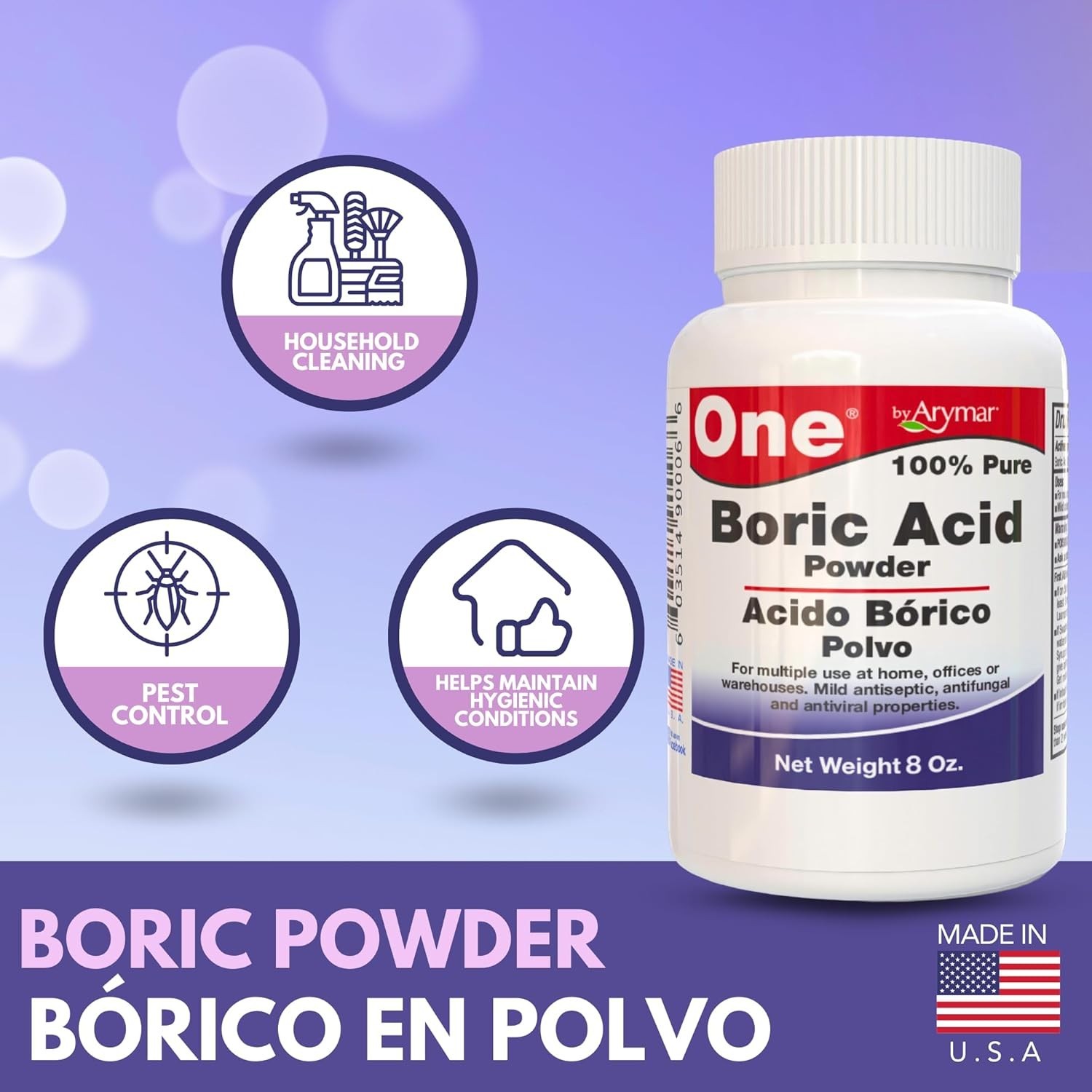 Eco-Friendly Boric Powder, 8 Oz – Multipurpose Household Cleaner & Freshener