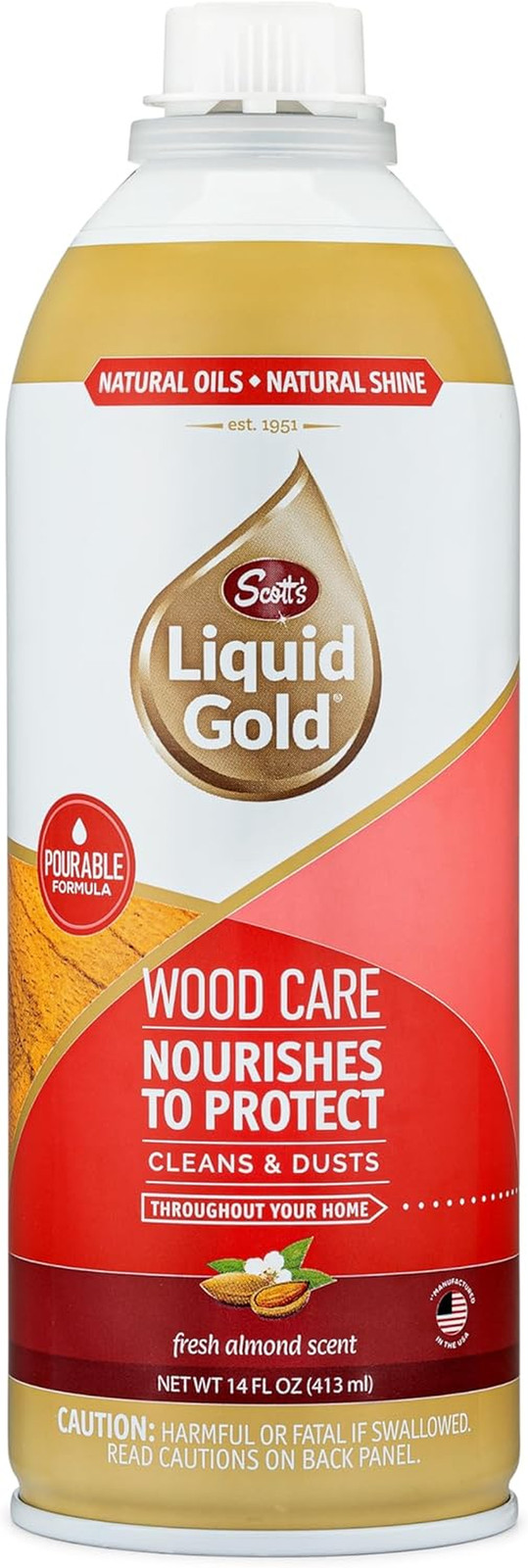 Pourable Wood Cleaner and Polish (Non-Aerosol), 14 Oz, Six Pack