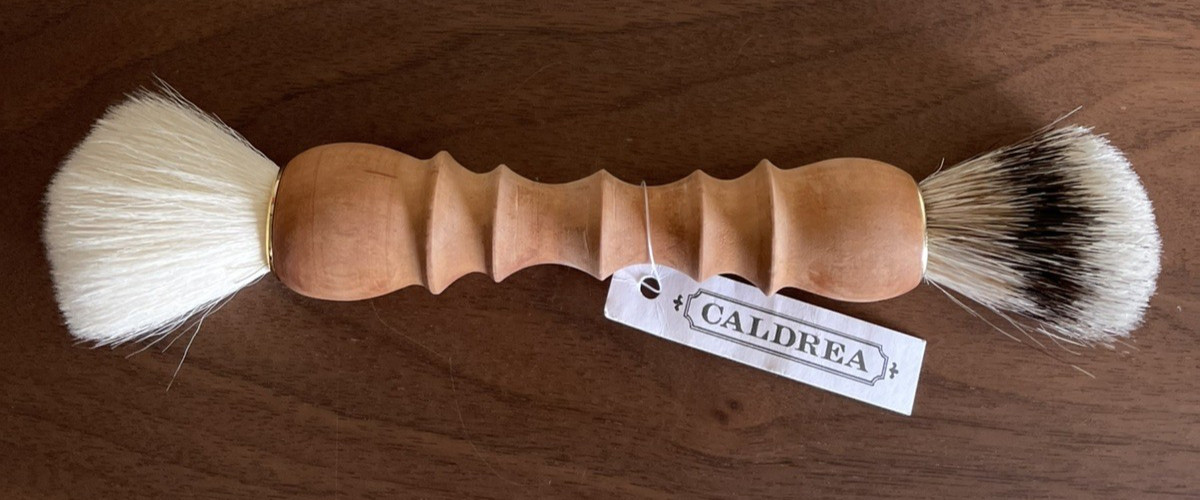 Double Dust Brush Oiled Beechwood Handle Goat Hair & Pig Bristle Brush Caldrea