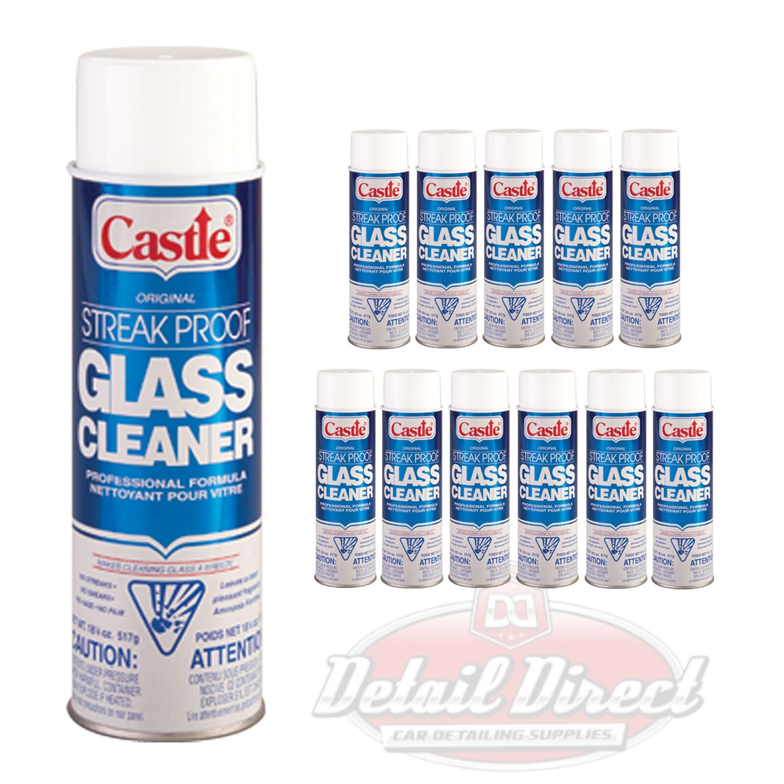 Castle Glass Cleaner by the Case, Streak Proof Glass Cleaner C2003 (12 Pack)