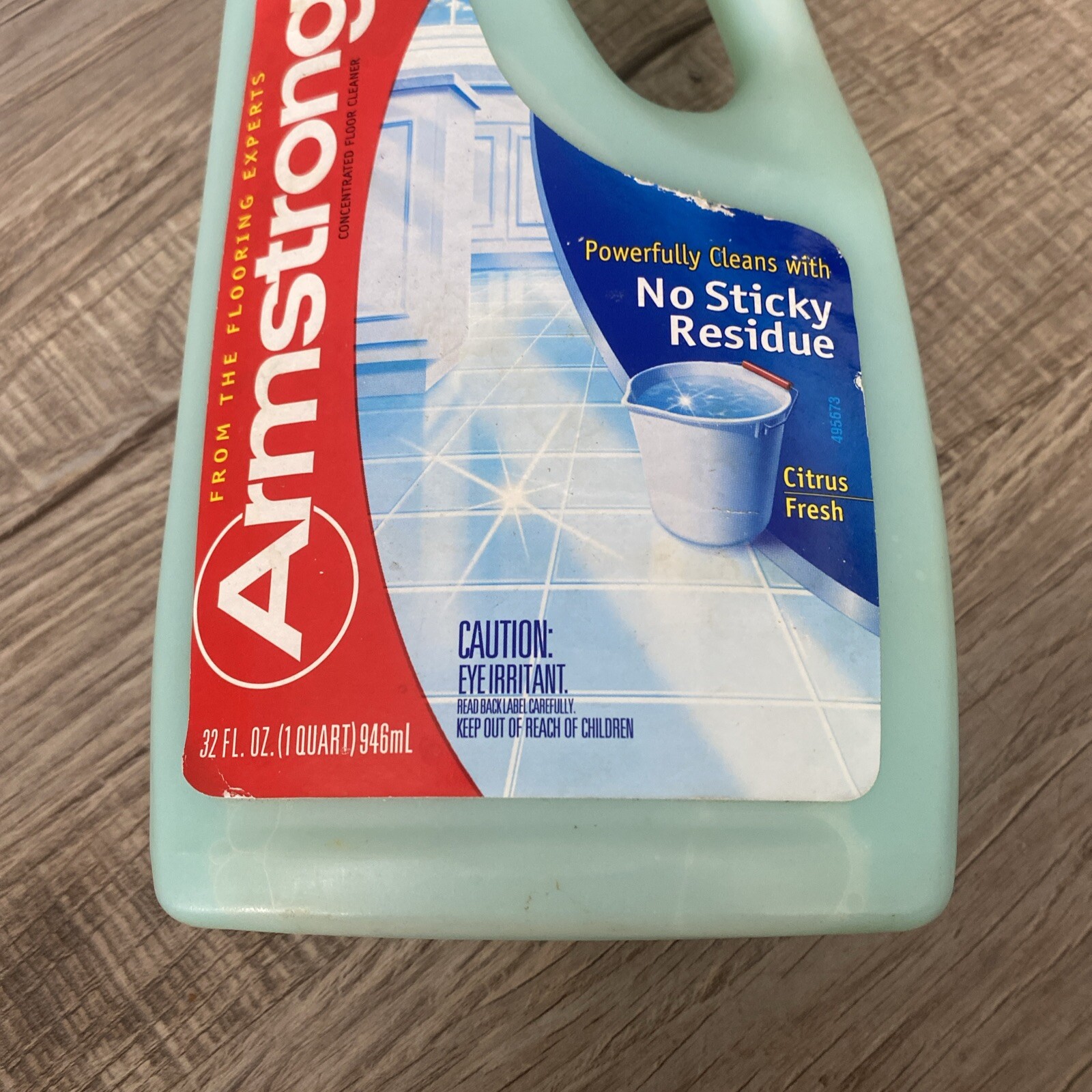 Armstrong Concentrated Floor Cleaner No Sticky Residue SC Johnson 32 Oz