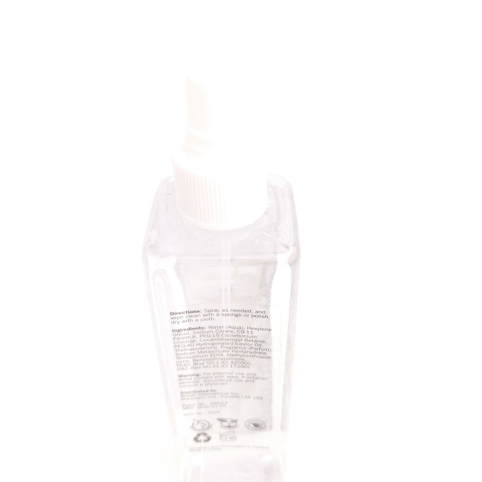 Pure Passion White Cotton All Purpose Cleaner 8.4oz Missing Top Cap USA Seller